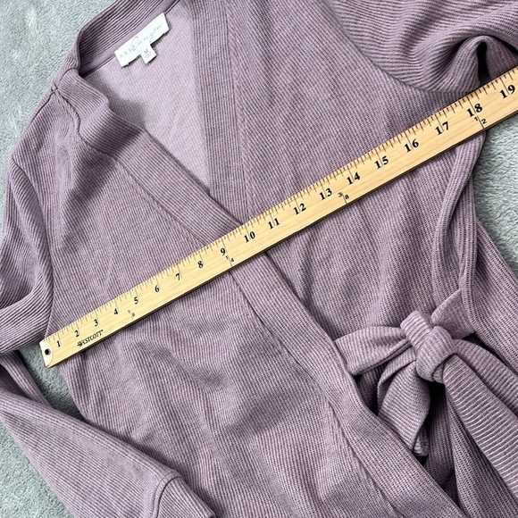 NEW Brea Canyon M Purple Asymmetrical Jordyn Wrap Cardigan Sweater - Picture 5 of 9